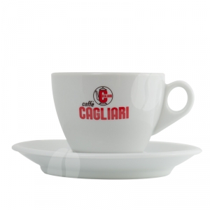 Originele Cagliari Cappuccino kop en schotel