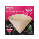 Hario V60 Coffee Dripper 02 Paper Filter NATURAL, 40pcs