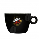 Vergnano Cappuccino XL kop en schotel zwart (GLANS) 